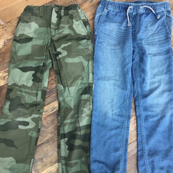 NWOT Gap Boys Camouflage & Denim Jogger Sz 8